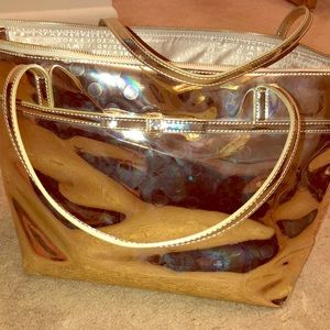 Large Gold Kate Spade Handbag